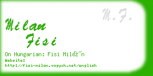 milan fisi business card